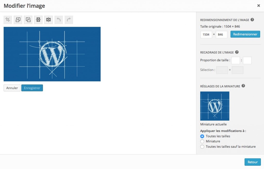 Modifier les images dans WordPress